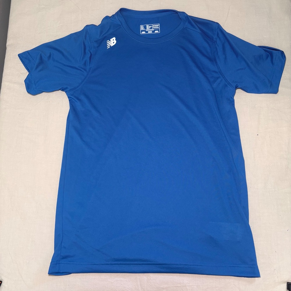 New Balance Mens SS Tech Tee Royal Blue TMMT500 NB Dry Athletic Shirt Size M